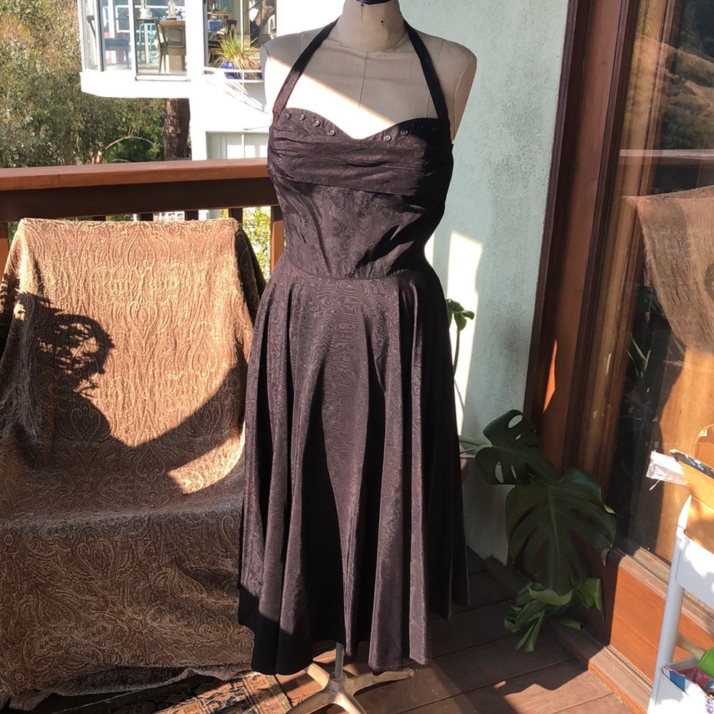 Elegant Black Halter Dress